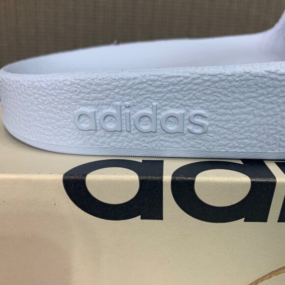Adidas Adilette Aqua Slides Womens Size 9 Light Blue & White Stripes Slip-on - Picture 4 of 8